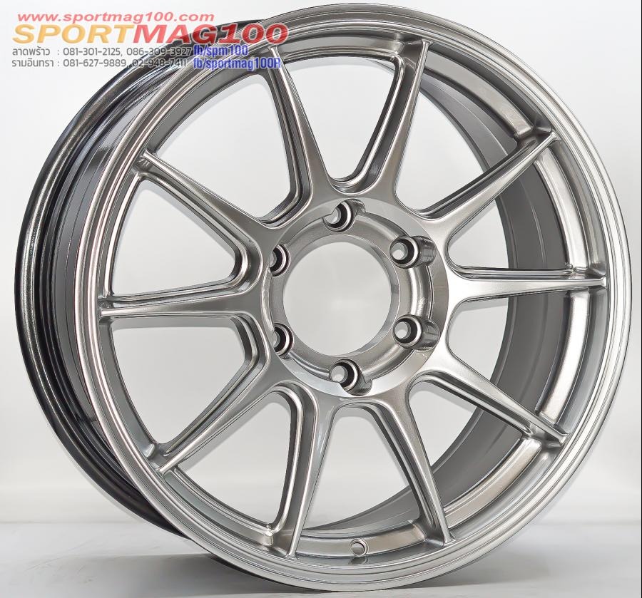 ล้อแม็กใหม่ TC105 6รู139 ET38 ไฮเปอร์ซิลเวอร์ 8.5-18นิ้ว 