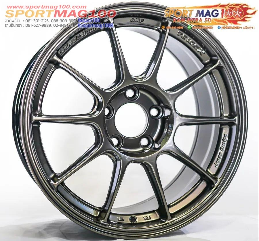  ล้อแม็กใหม่เบา Flowforming AOW TC105X 5รู100 ET35 สีไททัน 8-17นิ้ว 
