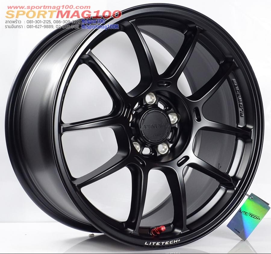 ล้อแม็กใหม่ FlowForming Lenso V1N LITETECH+ 4รู100 ET35 ดำด้าน 7-17นิ้ว (6.28 กิโล) 