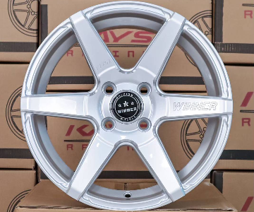 ล้อแม็ก Winner S1 4รู100 ET30 สีขาว กว้าง7 ขอบ15นิ้ว