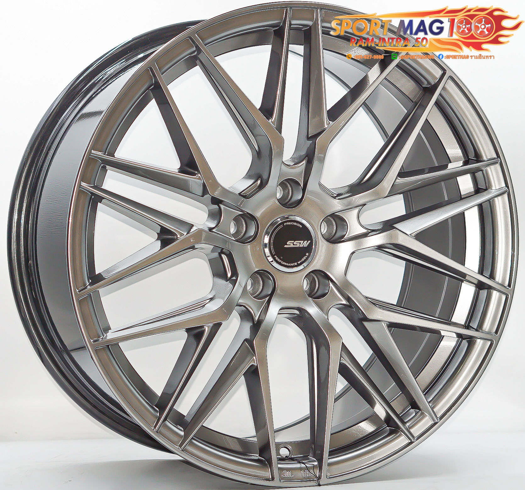 ล้อแม็ก SSW S348 Vorsteiner 5รู114 ET40 ไฮเปอร์แบล็ค กว้าง8.5 ขอบ18นิ้ว 