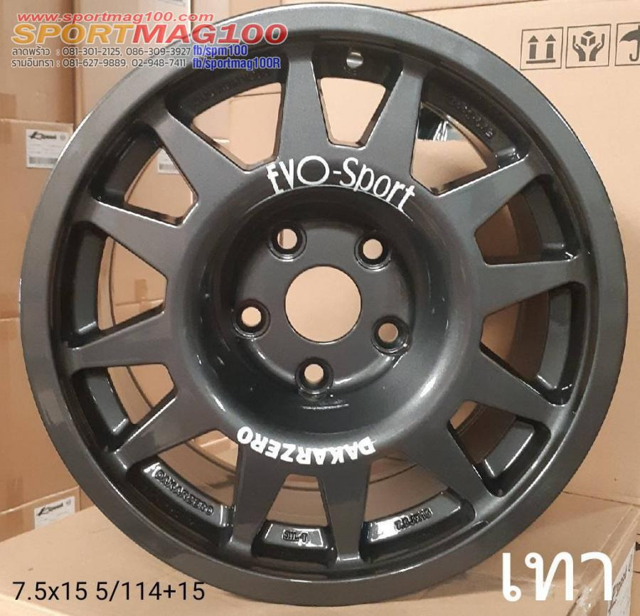 ล้อแม็กใหม่ Evo Cross-2503 5รู114.3 Offset15 สีเทา กว้าง7.5 ขอบ15