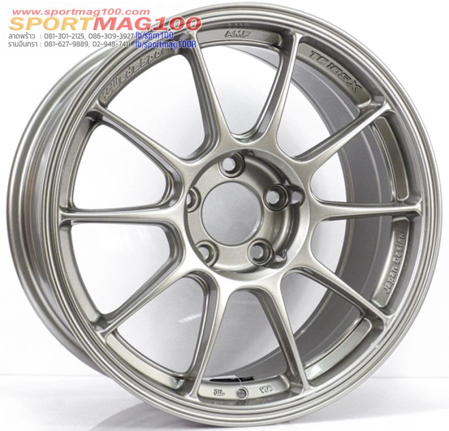 ล้อแม็กใหม่เบา Flowforming AOW TC105X 5รู114 Offset32 สีTS-TITAN กว้าง8.5 ขอบ17