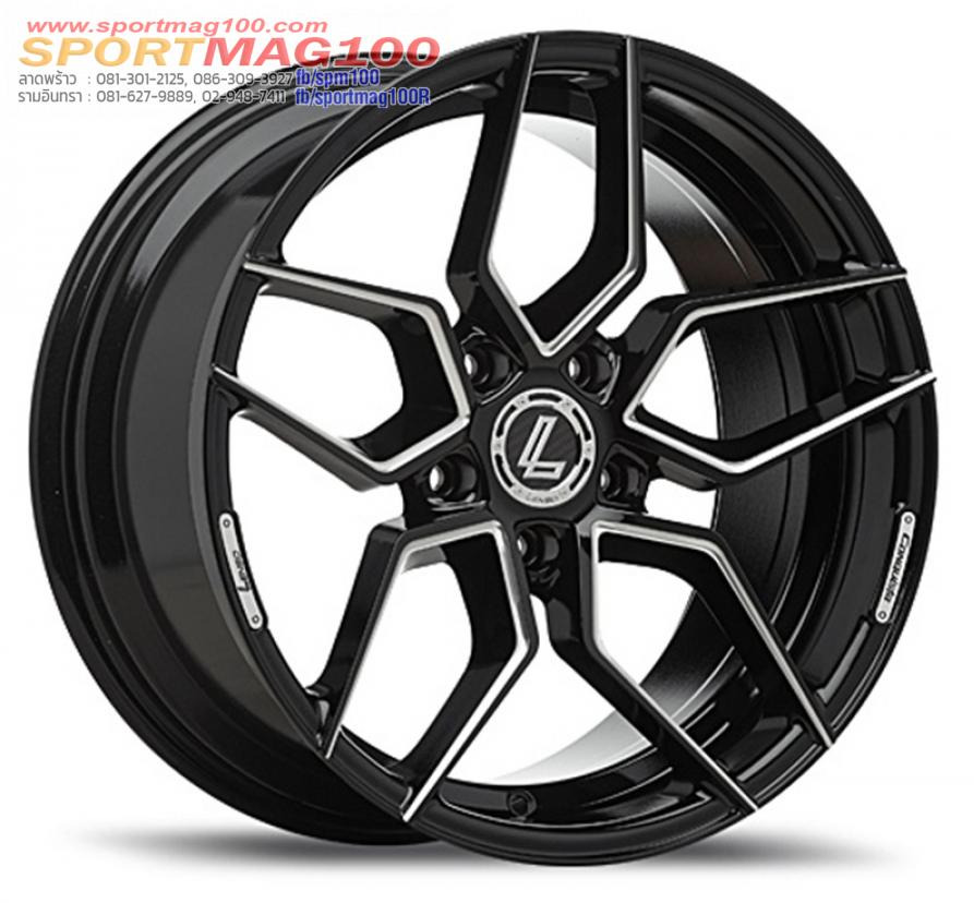 ล้อแม็กใหม่ Lenso Conquista CORSA 5รู108 ดำมิลลิ่งเงิน กว้าง8.5 Offset42 ขอบ19