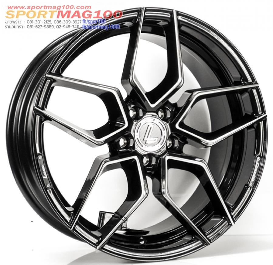 ล้อแม็กใหม่ Lenso Conquista CORSA 5รู108 ดำมิลลิ่งเงิน กว้าง8.5 Offset42 ขอบ19