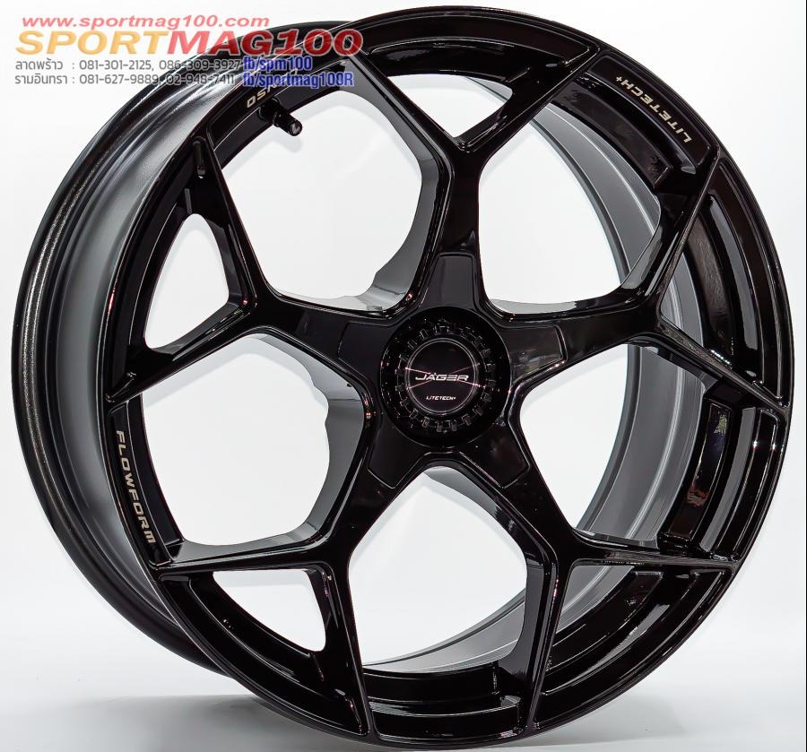 ล้อแม็กใหม่ FlowForming Lenso Jager VAMOS5 LITETECH+ ขอบ18นิ้ว 5รู114.3 สีดำเงา กว้าง 8.5นิ้ว ET35