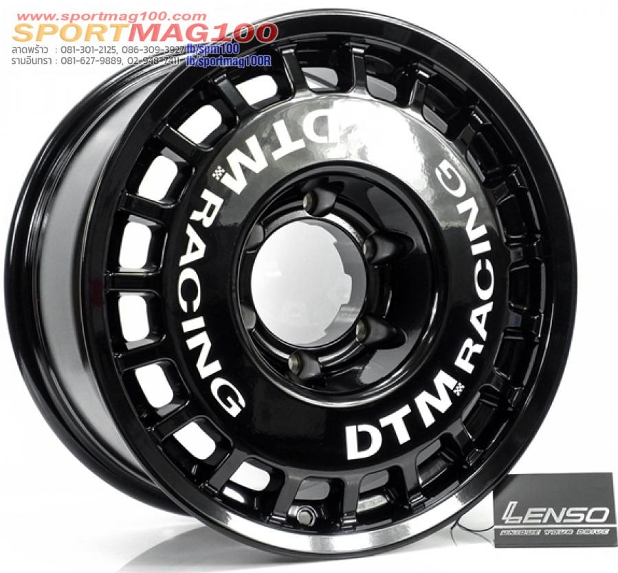 ล้อแม็ก Lenso DTM 6รู139.7 สีดำเงา Offset0 กว้าง8 ขอบ16
