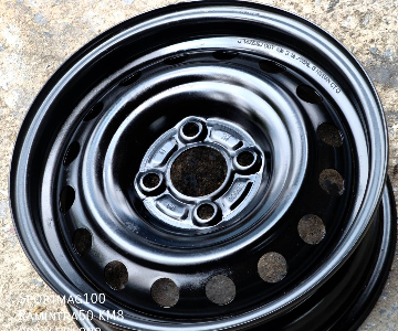 กระทะล้อ Nissan March ขอบ14นิ้ว 4รู100 สีดำ(รามอินทรา)