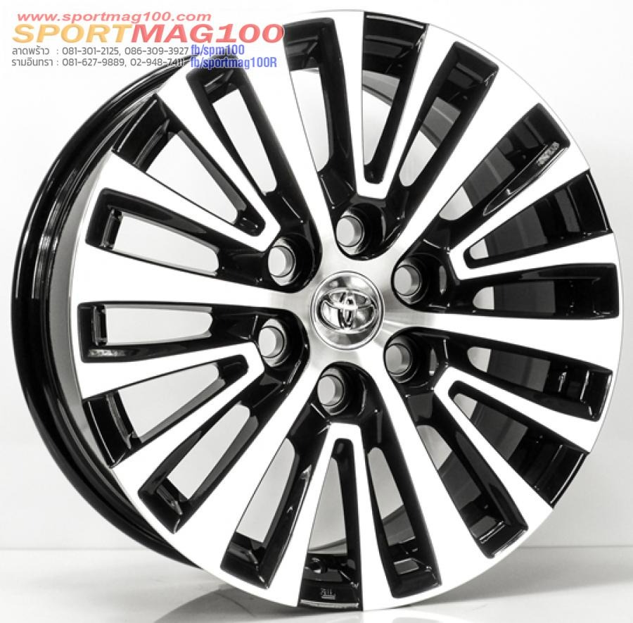 ล้อแม็กใหม่ TOYOTA Majesty สีดำหน้าเงา 6รู130 Offset35 กว้าง7 ขอบ 17 