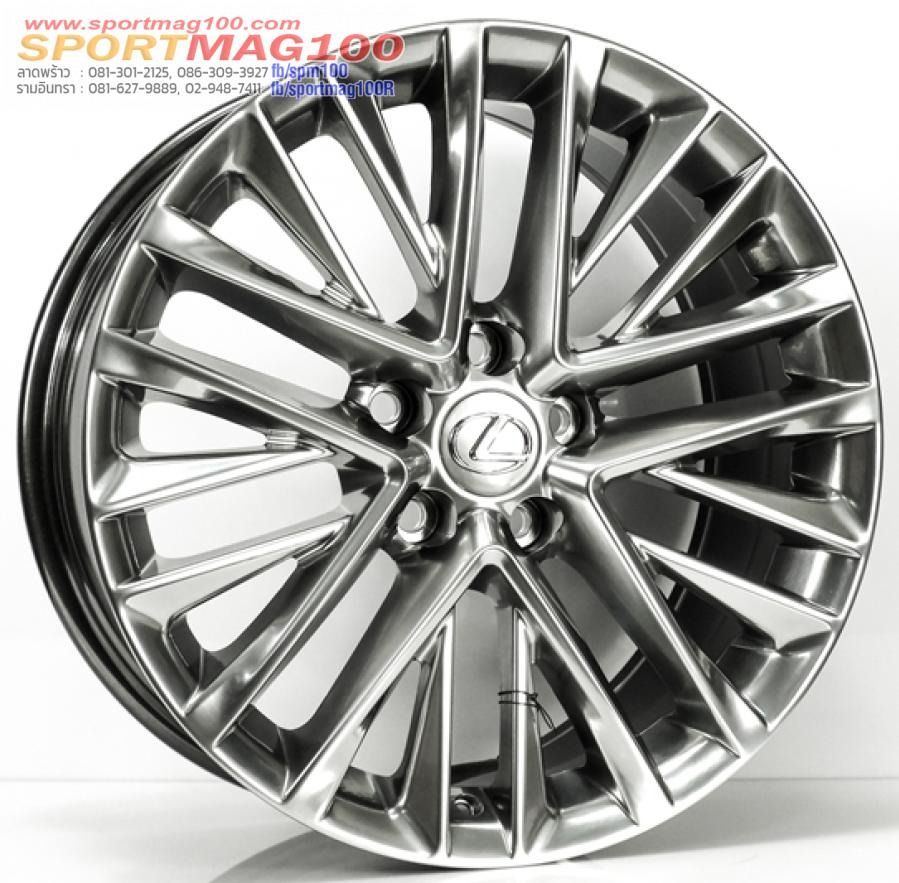 ล้อแม็กใหม่ Toyota Lexus สีไฮเปอร์แบล็ค 5รู114.3 Offset45 กว้าง7.5 ขอบ18