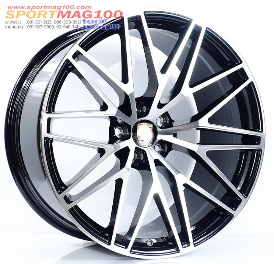 ล้อแม็กเบาสุดFORGED Porshe D5697 5รู112 ดำหน้าเงา Offset26-19 กว้างF9 R10 ขอบ20