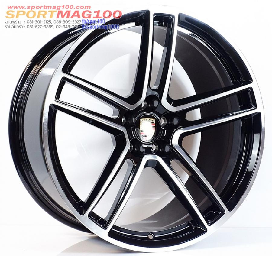 ล้อแม็กเบาสุดFORGED Porsche D5092 5รู112 Offset26-19 ดำหน้าเงา กว้าง F9 R10 ขอบ20