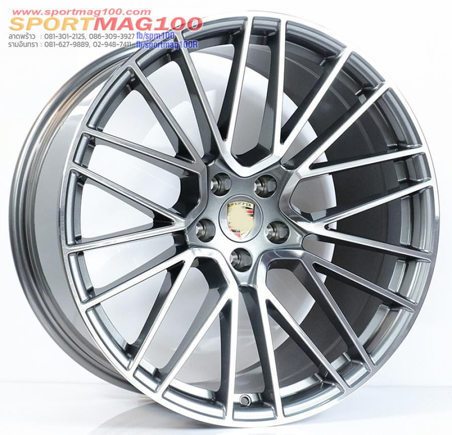 ล้อแม็กเบาสุดFORGED Porsche D6098 5รู112 Offset26-19 เทาหน้าเงา กว้างF9 R10 ขอบ20