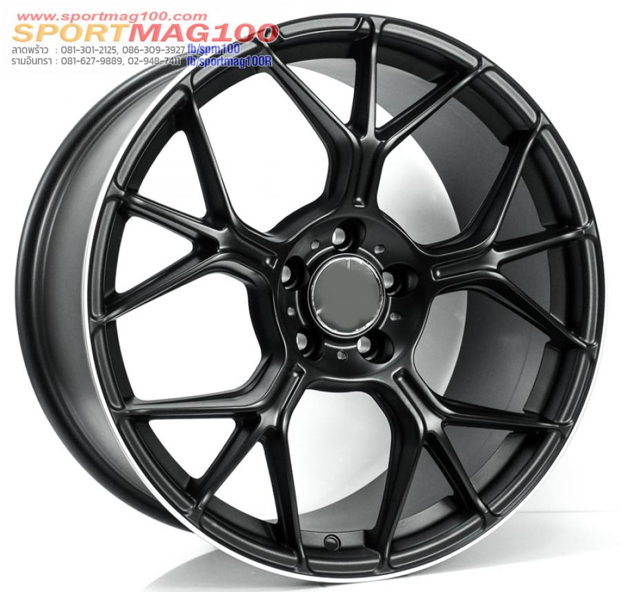 ล้อแม็กใหม่ GT Coupe 5รู112 ดำด้านขอบเงา Offset40-45 กว้าง F8.5 R9.5 ขอบ19