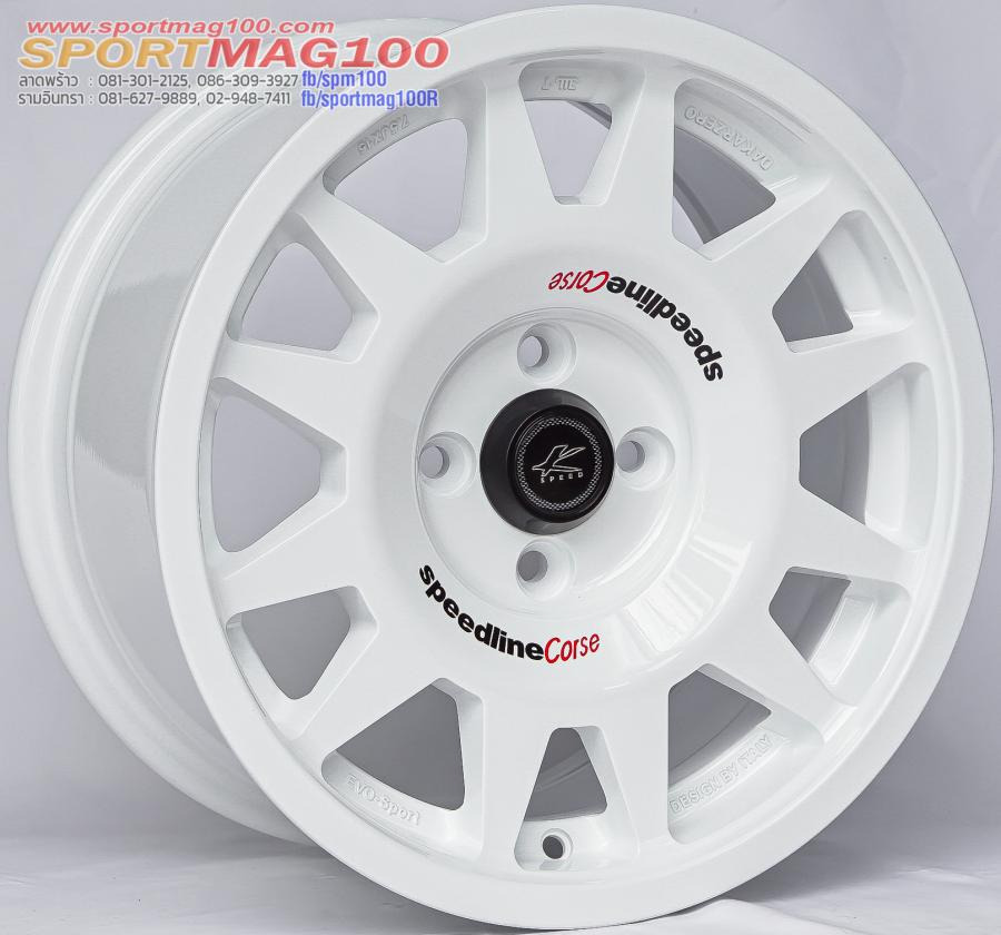 ล้อแม็กใหม่ Kspeed Evo Cross 4รู100 Offset35 สีขาว กว้าง7.5 ขอบ15นิ้ว