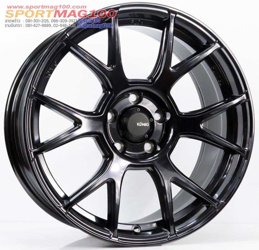 ล้อแม็กใหม่ FlowForming USA Konig Ampliform 5รู114.3 สีเทาคริสตัล Offset35 กว้าง 8.5นิ้ว ขอบ 18นิ้ว