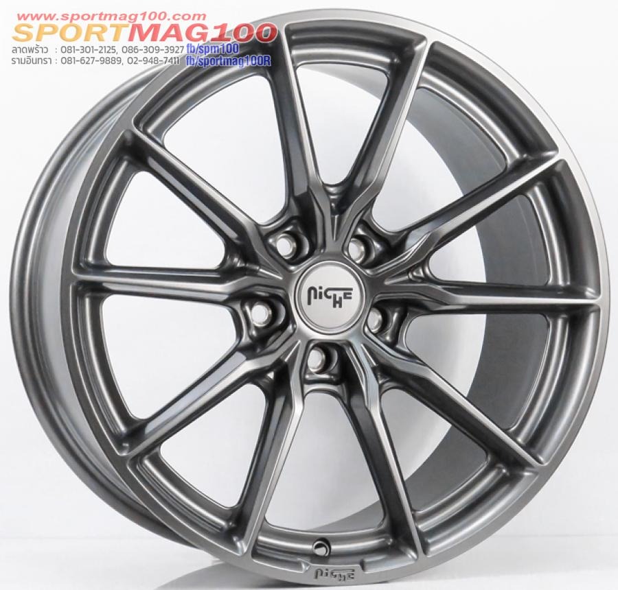 ล้อแม็ก Niche Rainier 5รู114.3 สีแมทกัน Offset33-35 F8.5 R9.5นิ้ว ขอบ 19นิ้ว