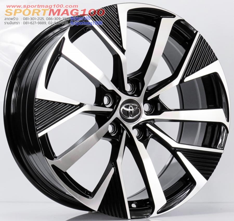 ล้อแม็กใหม่ Toyota สีดำหน้าเงา 5รู114 Offset40 กว้าง 8นิ้ว ขอบ 18นิ้ว