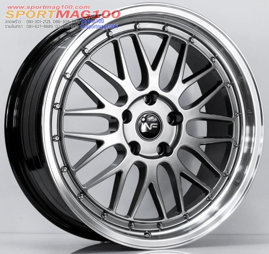ล้อแม็ก FLOWFORMING INFERNO BBS LM ขอบ 18 กว้าง 8นิ้ว 5รู114.3 Offset35 สีไฮเปอร์แบล็คขอบกระจก