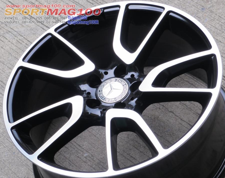 ล้อแม็กมือสอง Benz C Class ขอบ 19 กว้าง F8 R9นิ้ว 5รู112 Offset42-45 สีดำหน้าเงา(ลาดพร้าว)