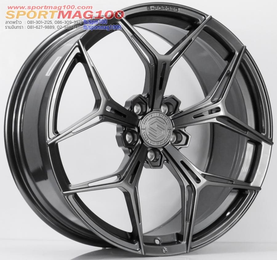ล้อแม็ก S-Forged sf02 ขอบ 20 5รู114/112 กว้าง F8.5 R9.5 Offset35-38 สีกันเมทาลิก (ล้อเบา 8.9kg.)