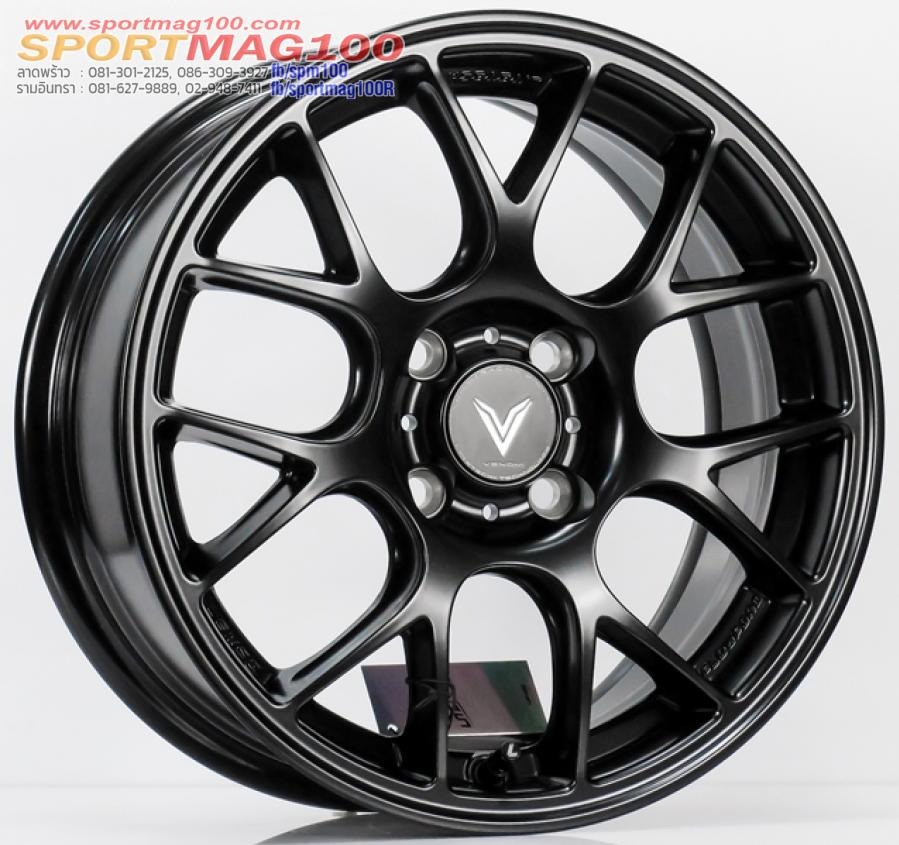 ล้อแม็ก Lenso Eurospeed Litetech+ FlowForming ขอบ 15 กว้าง 6.5นิ้ว 4รู100 Offset38 สีดำด้าน