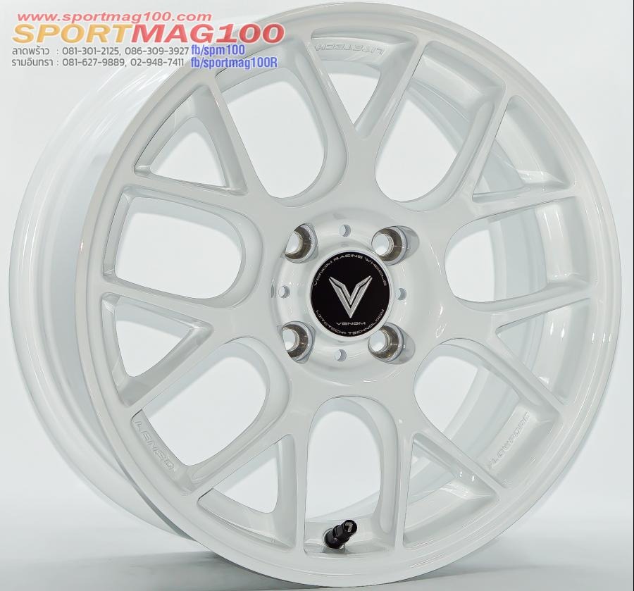 ล้อแม็ก Lenso Eurospeed Litetech+ FlowForming ขอบ 15 กว้าง 6.5นิ้ว 4รู100 Offset38 สีขาว