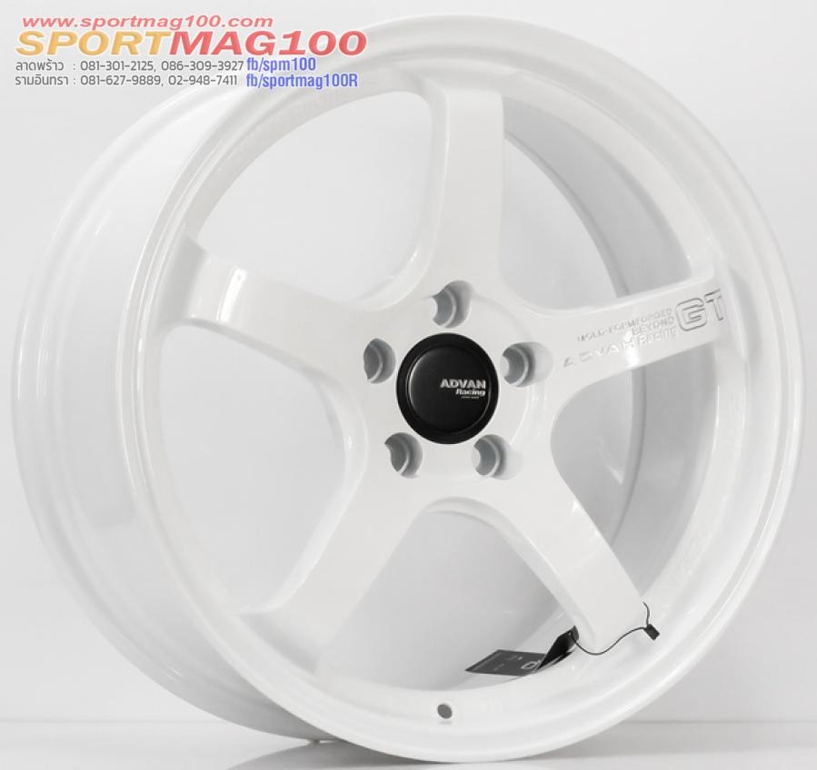 ล้อแม็ก Flowforming Advan GT ขอบ 18 กว้าง 8.5นิ้ว 5รู112/114.3 Offset35 สีขาว