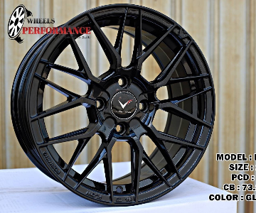 ล้อแม็ก WP 088 4รู100 ET35 ดำแวว กว้าง7 ขอบ15นิ้ว