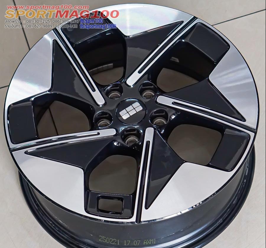 ล้อติดรถป้ายแดง Geely EX5 ขอบ 18นิ้ว 5รู114.3 สีดำหน้าเงา (แยกขายได้)