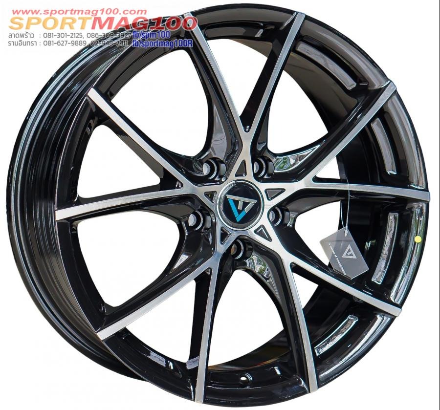 ล้อแม็ก FlowForming VLF52 ขอบ 18นิ้ว กว้าง 8นิ้ว 5รู114/112 Offset38 สีดำหน้าเงา