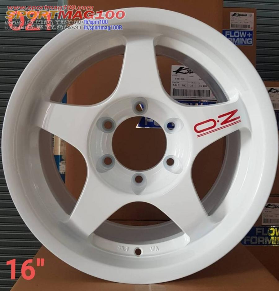 ล้อแม็ก Kspeed OZ 6รู139.7 ET10 สีขาว กว้าง8 ขอบ16นิ้ว