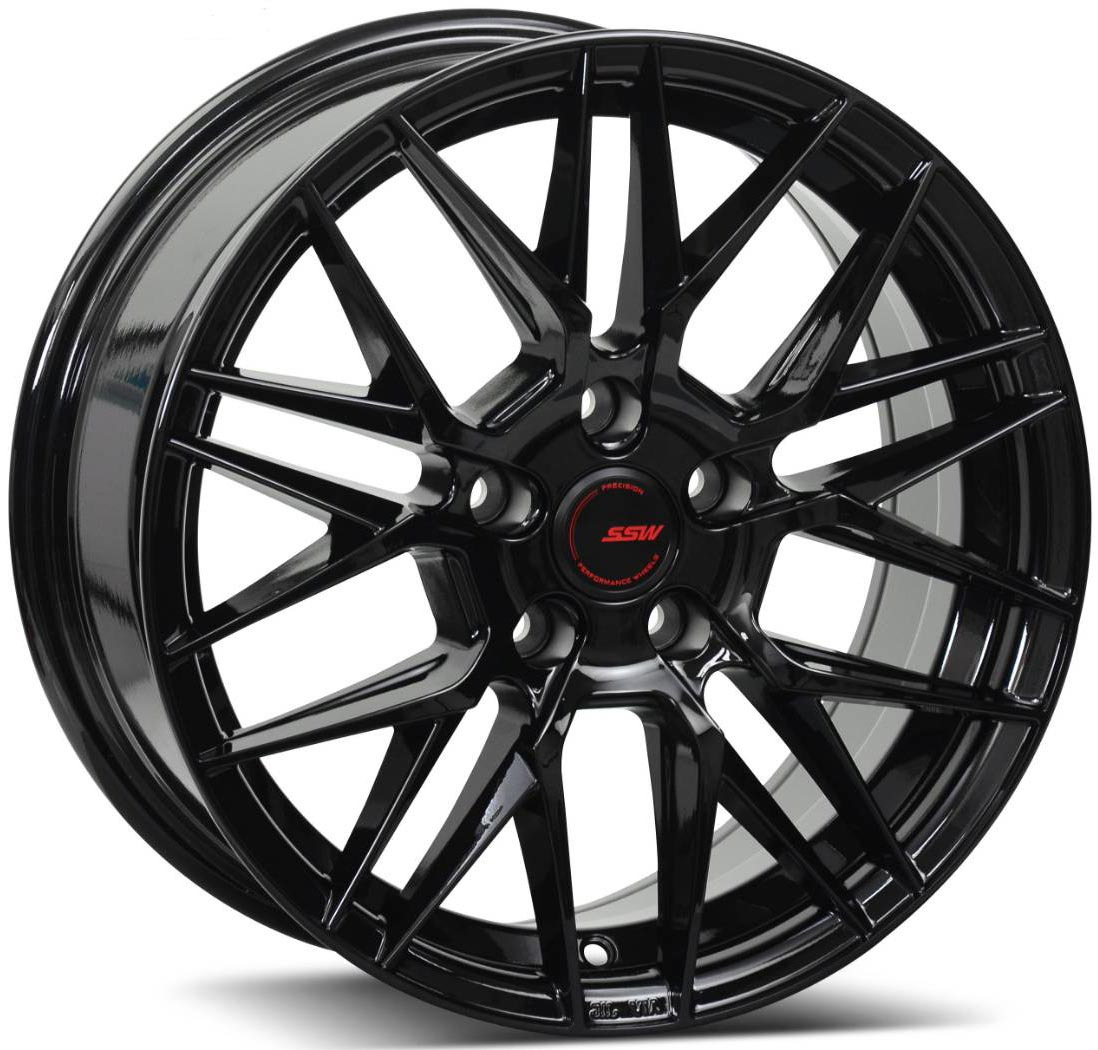 ล้อแม็กใหม่ SSW Vorsteiner S348 ขอบ 16นิ้ว กว้าง 7นิ้ว 5รู108 ET35 ดำแวว
