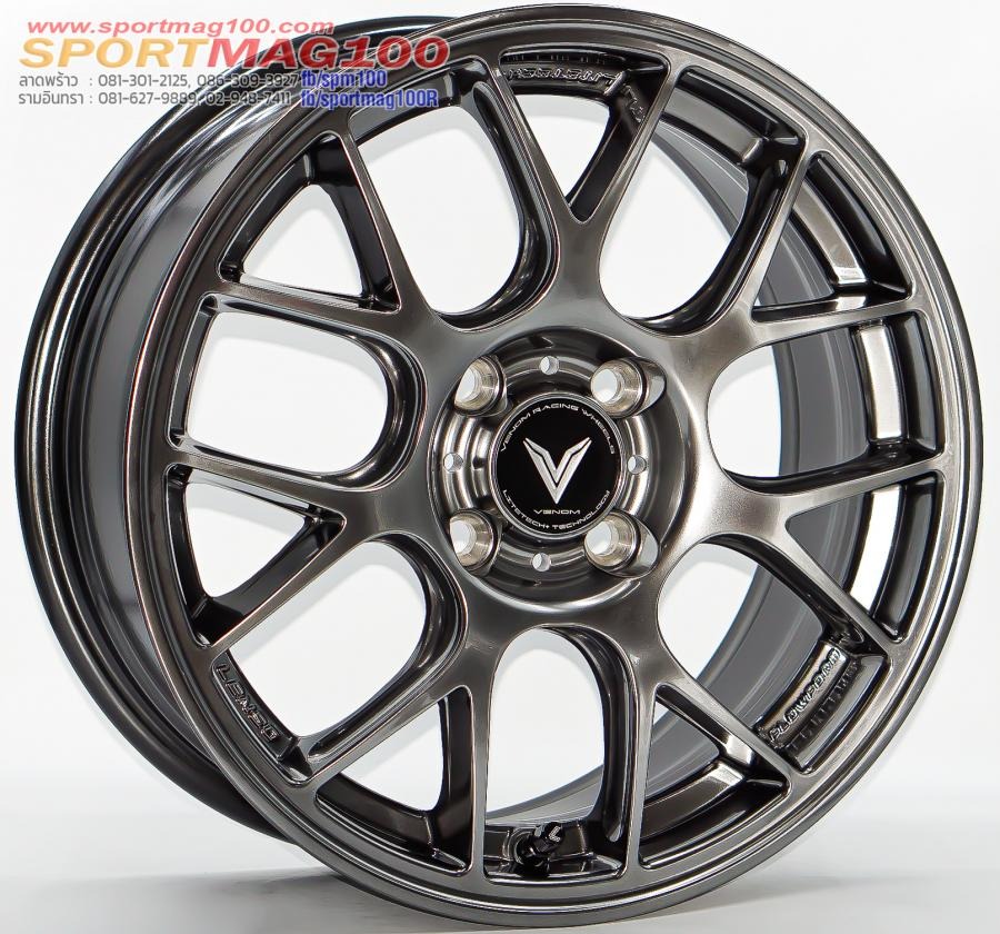 ล้อแม็ก Lenso Eurospeed Litetech+ FlowForming ขอบ 16 กว้าง 7นิ้ว 4รู100 Offset35 สีไฮเปอร์แบล็ค