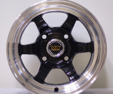 ล้อแม็ก Te37 4รู110 ET-5 ดำขอบเงา กว้าง7 ขอบ12นิ้ว(สำหรับ Mira) 