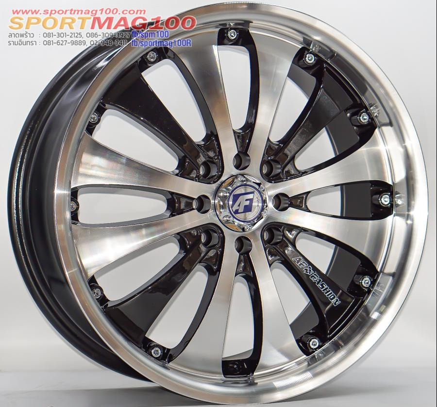  เฮียสั่งลด ล้อแม็ก AF P1108 4รู100/114 ET42 ดำหน้าเงา กว้าง7.5 ขอบ17นิ้ว 