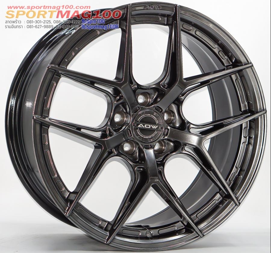 ล้อแม็ก AOW20 ขอบ18นิ้ว กว้าง8นิ้ว 5รู108 Offset35 สีไฮเปอร์ดาร์ค