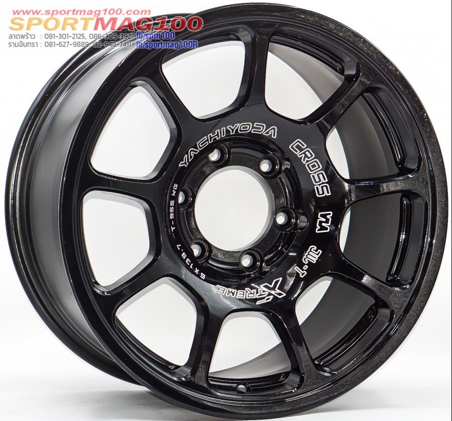 ล้อแม็กใหม่ Yachiyoda Cross Xtream ขอบ 18นิ้ว กว้าง9นิ้ว 6รู139.7 Offset15 สีดำเงา
