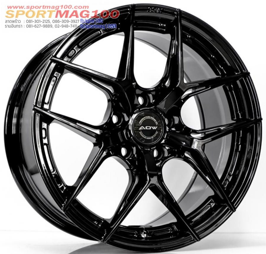 ล้อแม็ก AOW20 ขอบ18นิ้ว กว้าง8.5นิ้ว 5รู112/114.3 Offset35 สีดำเงา