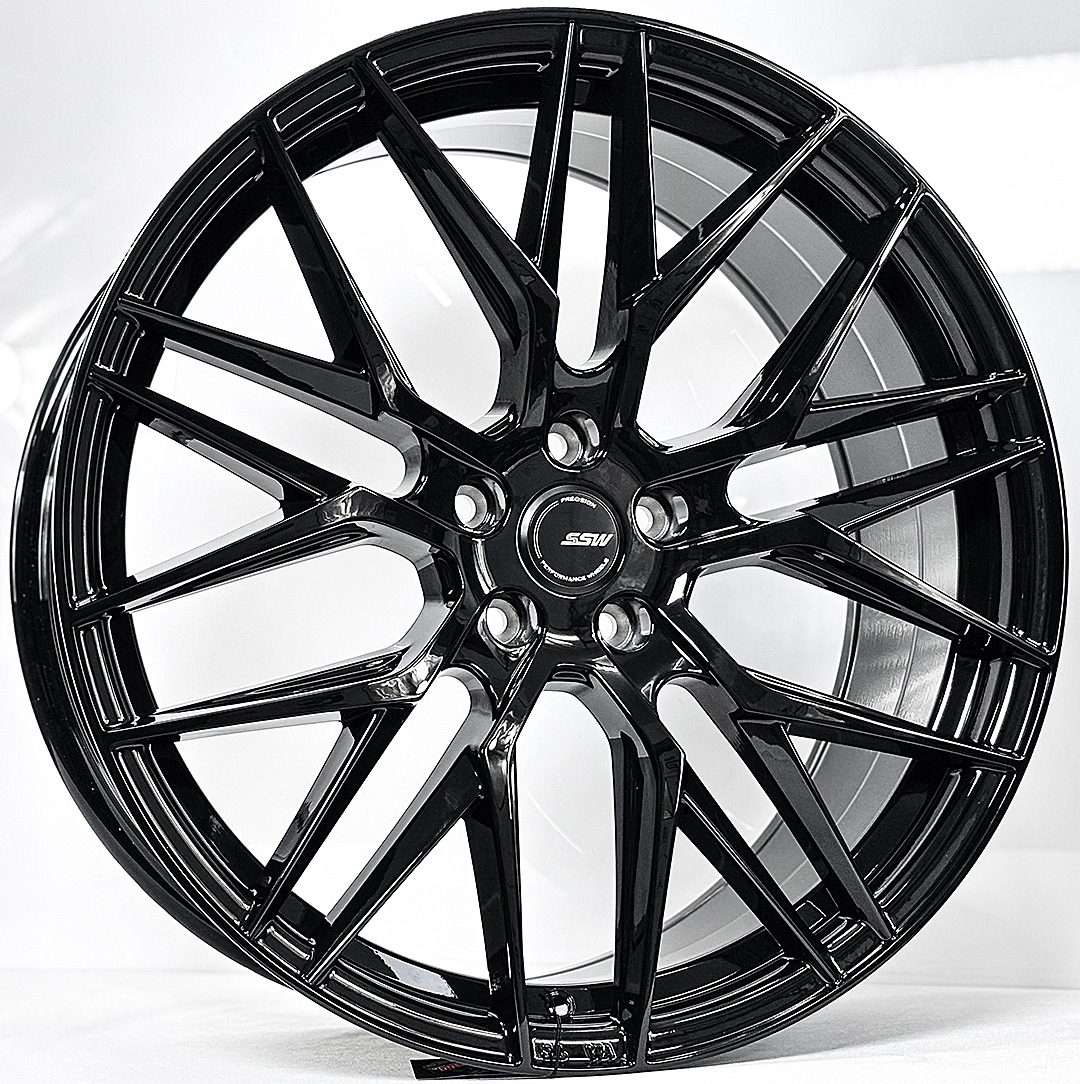 ล้อแม็ก SSW S348 Vorsteiner  ขอบ18นิ้ว กว้าง8.5นิ้ว 5รู108 Offset38 สีดำเงา