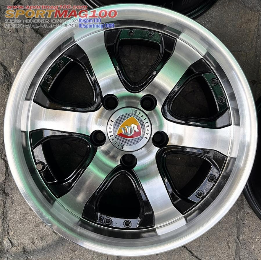 ล้อแม็กมือสอง SSW S099 ขอบ15นิ้ว กว้าง7นิ้ว 5รู114.3 Offset25 สีดำขอบเงา(ลาดพร้าว)