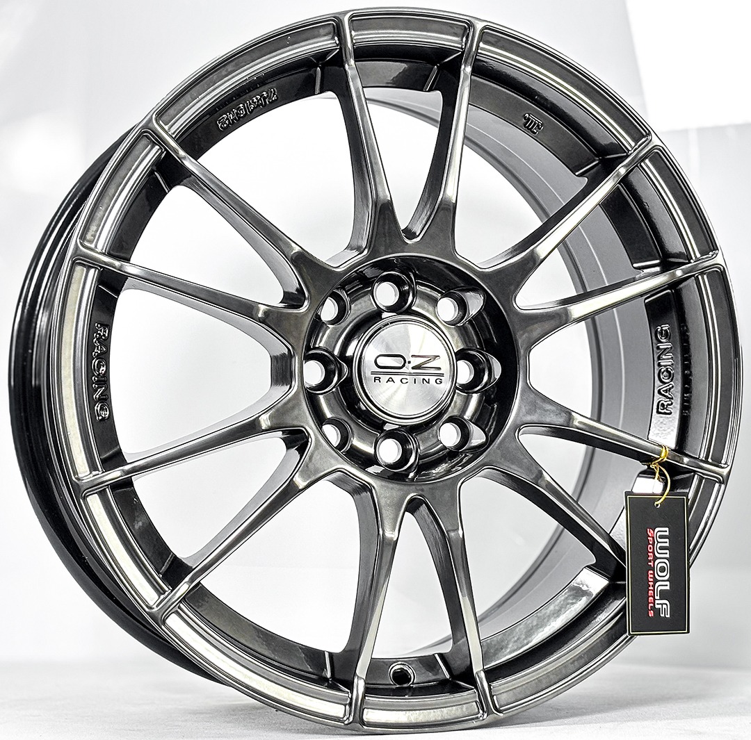 ล้อแม็ก Wolf OZ Ultraleggera ขอบ16นิ้ว กว้าง7นิ้ว 4รู100/114 Offset35 สีไฮเปอร์แบล็ค
