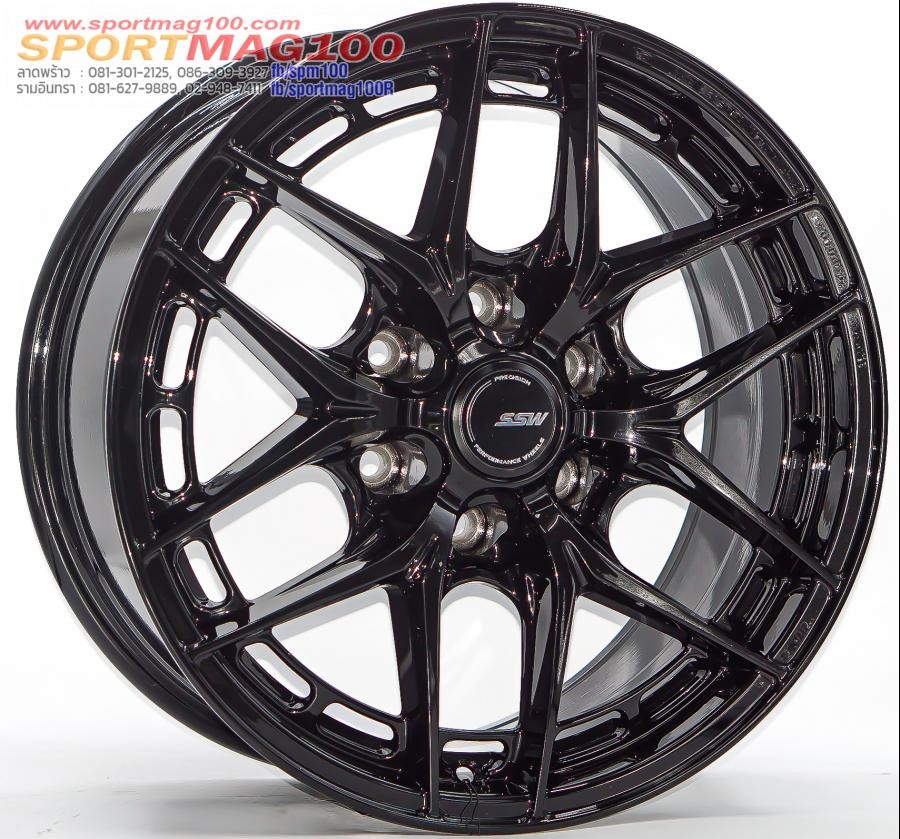 ล้อแม็ก SSW S437 ขอบ 17 กว้าง 8นิ้ว 6รู130 Offset25 สีดำเงา