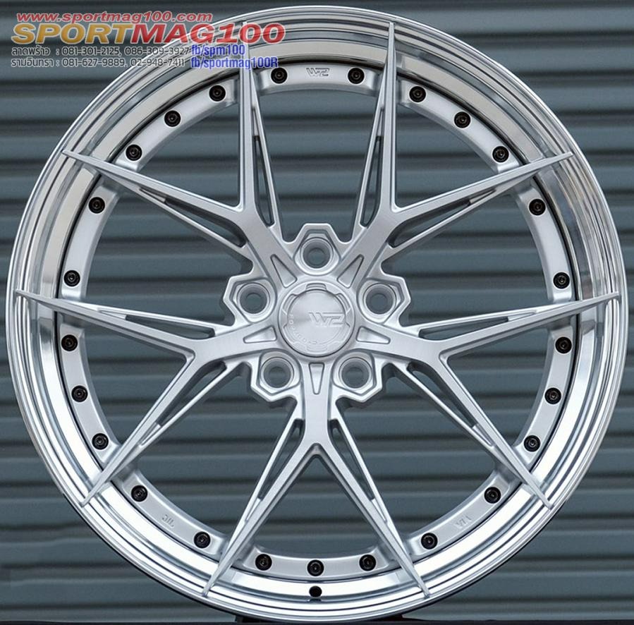 ล้อแม็ก W2X FlowForming ขอบ20นิ้ว ล้อหน้า9นิ้ว ล้อหลัง10นิ้ว 5รู114.3/112 Offset35-40 สีMatt Brush HiGloss Siver
