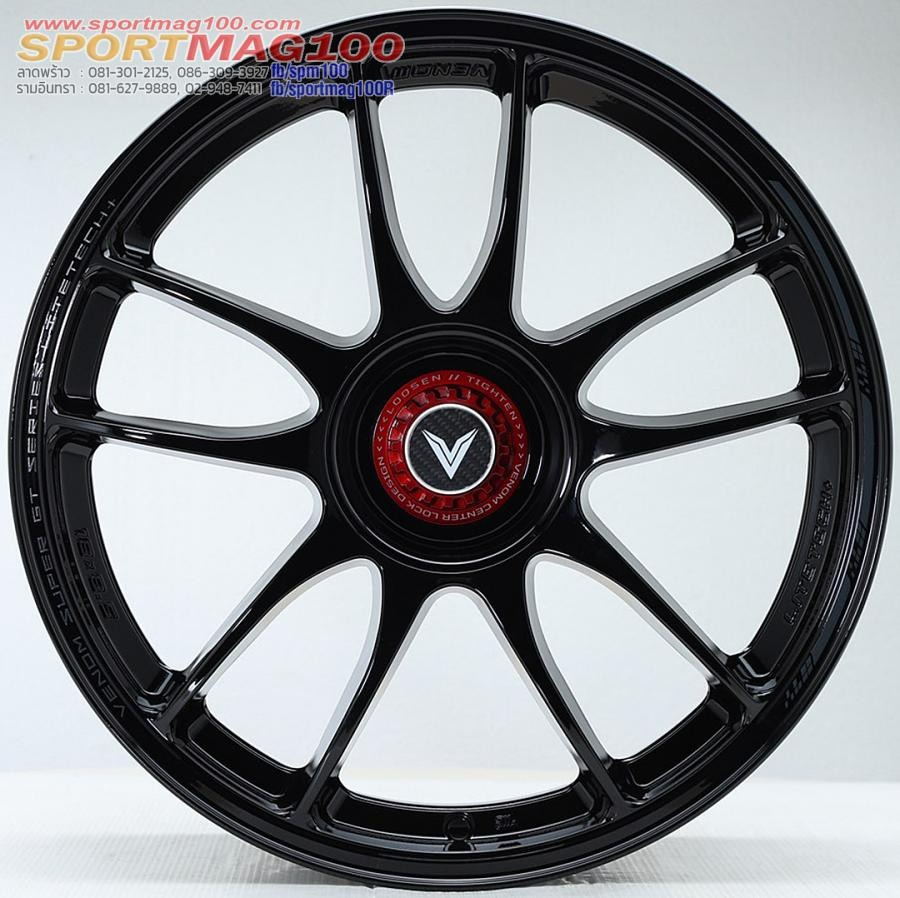 ล้อแม็ก Lenso VNK Venom Litetech+ FlowForming ขอบ17นิ้ว กว้าง7.5นิ้ว 4รู100 Offset35 สีดำเงาPadGray