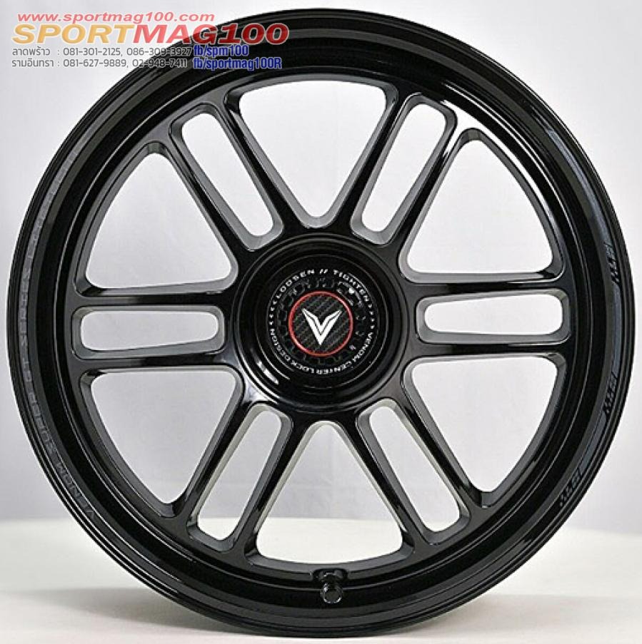 ล้อแม็ก Lenso VNR Venom Litetech+ FlowForming ขอบ18นิ้ว กว้าง8.5นิ้ว 5รู114.3 Offset35 สีดำเงาPadGray