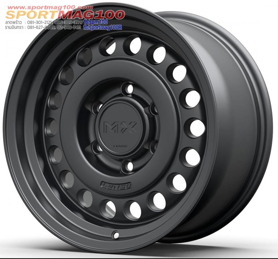 ล้อแม็ก Lenso MX JUNGLE ขอบ16นิ้ว กว้าง8นิ้ว 6รู139.7 Offset0 สีดำด้าน