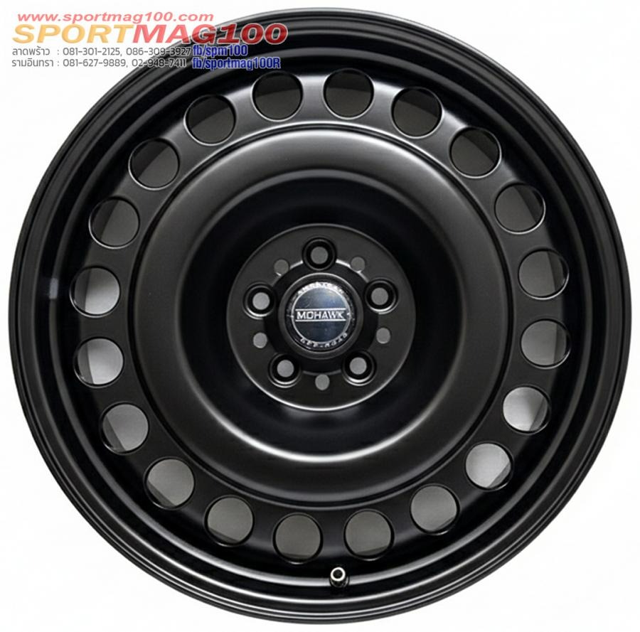 ล้อแม็ก HR MOHAWK ขอบ18นิ้ว กว้าง9นิ้ว 5รู108 Offset30 สีดำด้าน