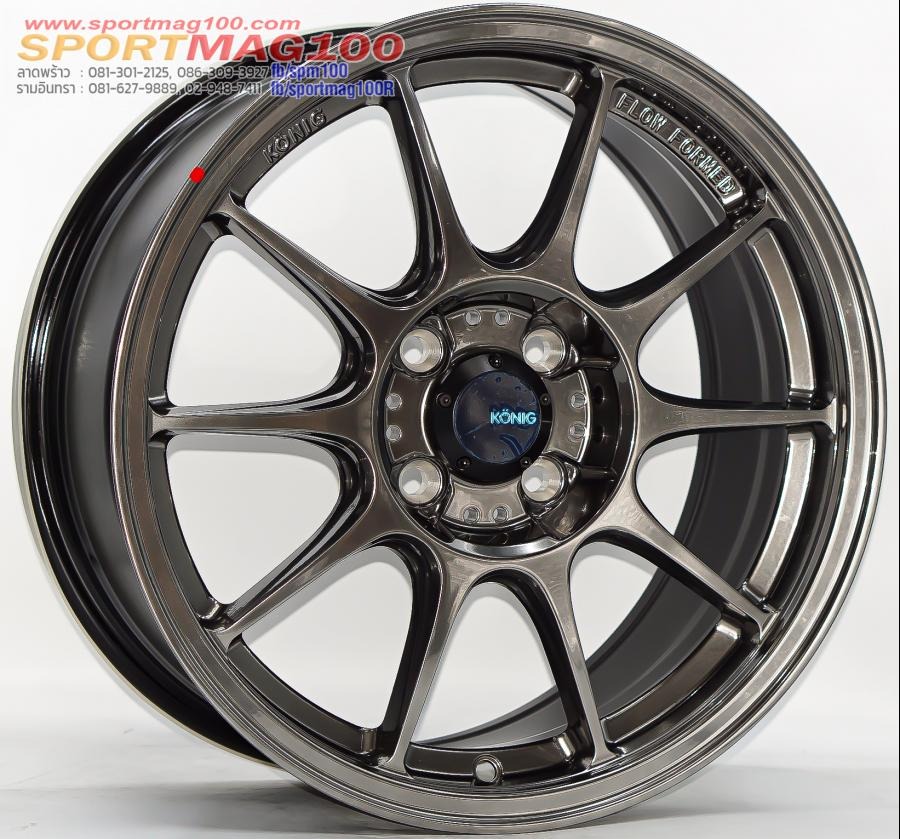 ล้อแม็กใหม่ Konig N632 ขอบ16นิ้ว กว้าง7.5นิ้ว 4รู100 Offset38 สีไฮเปอร์คาร์บอน