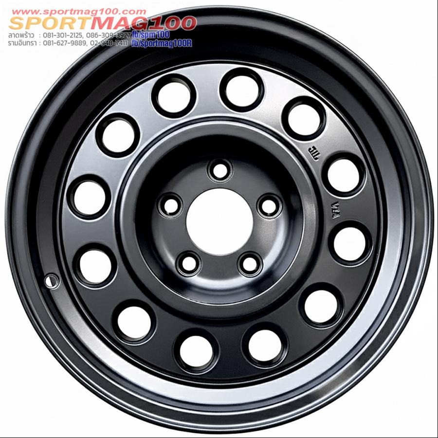 ล้อทรงลุง JAOS ขอบ15นิ้ว กว้าง7.5นิ้ว 5รู114.3 Offset20 สีดำด้าน